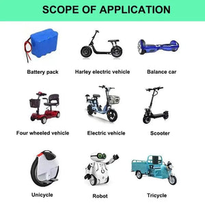 Planet Gates 72V 5A-Triangle / EU Plug 36V 48V 60V 72V Charger 2A 5A Lithium Battery Pack 42 54.6 67.2 84V 10 13 16 20S Smart Intelligent Fast Charging Charger EU Plug