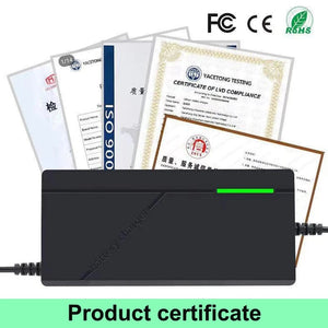 Planet Gates 72V 5A-Triangle / EU Plug 36V 48V 60V 72V Charger 2A 5A Lithium Battery Pack 42 54.6 67.2 84V 10 13 16 20S Smart Intelligent Fast Charging Charger EU Plug