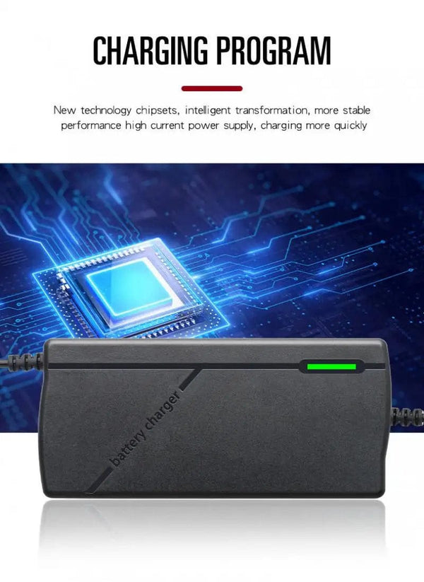 Planet Gates 72V 5A-Triangle / EU Plug 36V 48V 60V 72V Charger 2A 5A Lithium Battery Pack 42 54.6 67.2 84V 10 13 16 20S Smart Intelligent Fast Charging Charger EU Plug