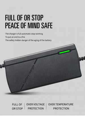 Planet Gates 72V 5A-Triangle / EU Plug 36V 48V 60V 72V Charger 2A 5A Lithium Battery Pack 42 54.6 67.2 84V 10 13 16 20S Smart Intelligent Fast Charging Charger EU Plug