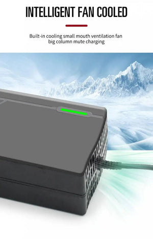 Planet Gates 72V 5A-Triangle / EU Plug 36V 48V 60V 72V Charger 2A 5A Lithium Battery Pack 42 54.6 67.2 84V 10 13 16 20S Smart Intelligent Fast Charging Charger EU Plug