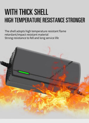 Planet Gates 72V 5A-Triangle / EU Plug 36V 48V 60V 72V Charger 2A 5A Lithium Battery Pack 42 54.6 67.2 84V 10 13 16 20S Smart Intelligent Fast Charging Charger EU Plug