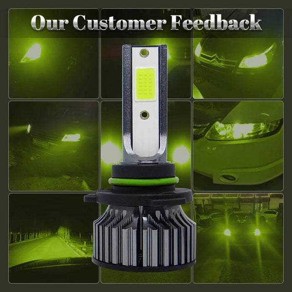 Planet Gates 72W 16000LM Car Headlight H4 H7 H1 LED H8 H9 H11 12000K 6000K 6500K lemon green Auto fog Light H3 9005 HB3 9006 12V LED Bulb F2C