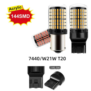 Planet Gates 7440 W21W WY21W T20 / Red 1x P21W PY21W Car LED Bulb Ba15s 1156 Bau15s T20 WY21W W21W 7443 High Power LED Signal Light Canbus No error Auto Reverse Lamp