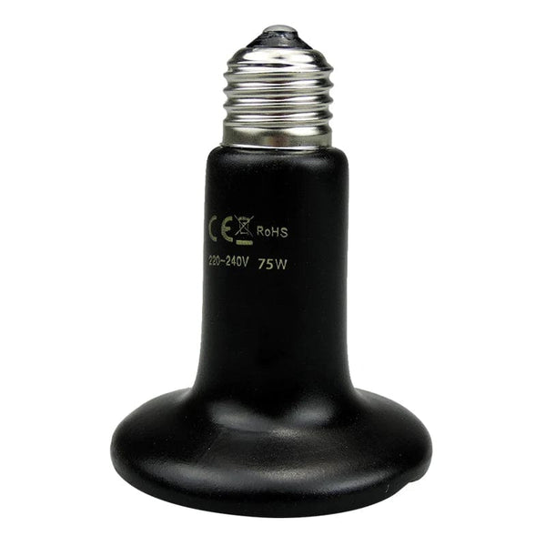 Planet Gates 75W Ceramic Emitter Heat Lamp Bulb Pet Heating Light Bulb Infrared Black for Reptile Animals Heater Ceramic Heate Brooder Chocadeira