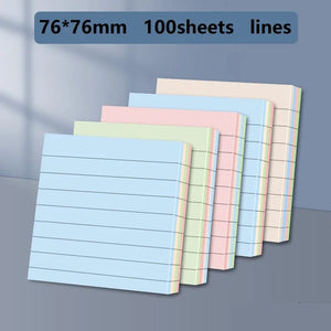 Planet Gates 76x76mm Line Paper Memo Pad Sticky Notes Bookmark Point Marker Sticker Office School Supplies Notebooks