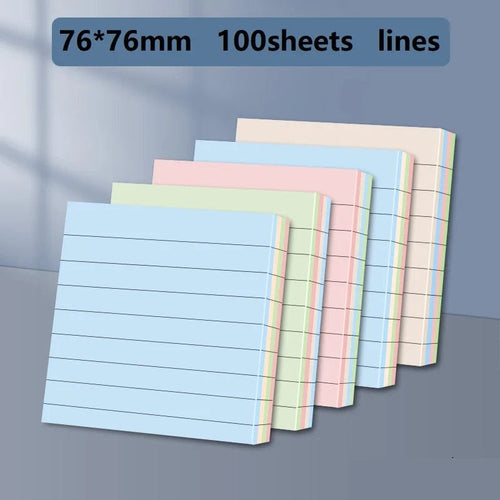 Planet Gates 76x76mm Line Paper Memo Pad Sticky Notes Bookmark Point Marker Sticker Office School Supplies Notebooks