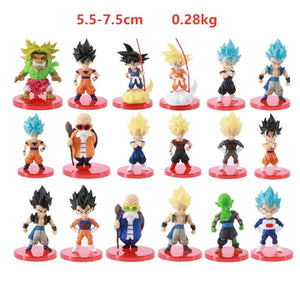 Planet Gates 78 Pcs/Lot Dragon Ball Mini Figure Wholesale 18+18+21+21 6-8cm Figurines With Base Gacha Anime PVC Dolls Toy