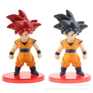 Planet Gates 78 Pcs/Lot Dragon Ball Mini Figure Wholesale 18+18+21+21 6-8cm Figurines With Base Gacha Anime PVC Dolls Toy