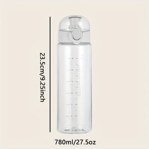 Planet Gates 780ml 1pc, Sports Water Bottle, 780ml/27.5oz Clear Plastic Water Cups, Portable Water Jugs, For Camping, Hiking, Fitness, Summer Drinkware, Travel Accessories, Home Kitchen Items, Birthday Gifts