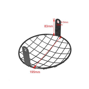 Planet Gates 7INCH New Metal Retro Motorcycle Headlight Protector Cover Fit For Universal Harley Triumph Honda HeadLamp Mesh Grille Lampshade