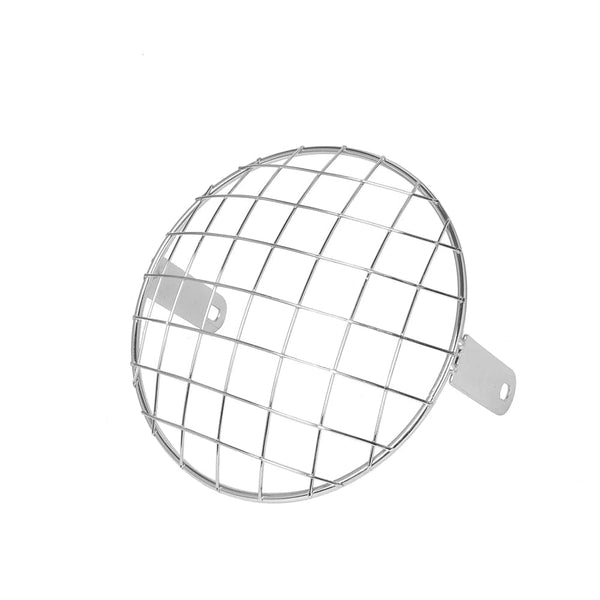 Planet Gates 7INCH New Metal Retro Motorcycle Headlight Protector Cover Fit For Universal Harley Triumph Honda HeadLamp Mesh Grille Lampshade