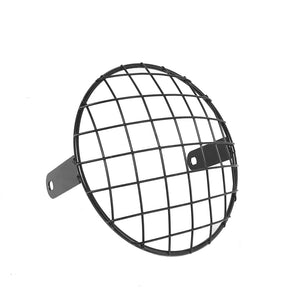 Planet Gates 7INCH New Metal Retro Motorcycle Headlight Protector Cover Fit For Universal Harley Triumph Honda HeadLamp Mesh Grille Lampshade