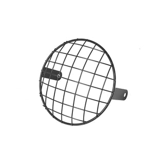 Planet Gates 7INCH New Metal Retro Motorcycle Headlight Protector Cover Fit For Universal Harley Triumph Honda HeadLamp Mesh Grille Lampshade