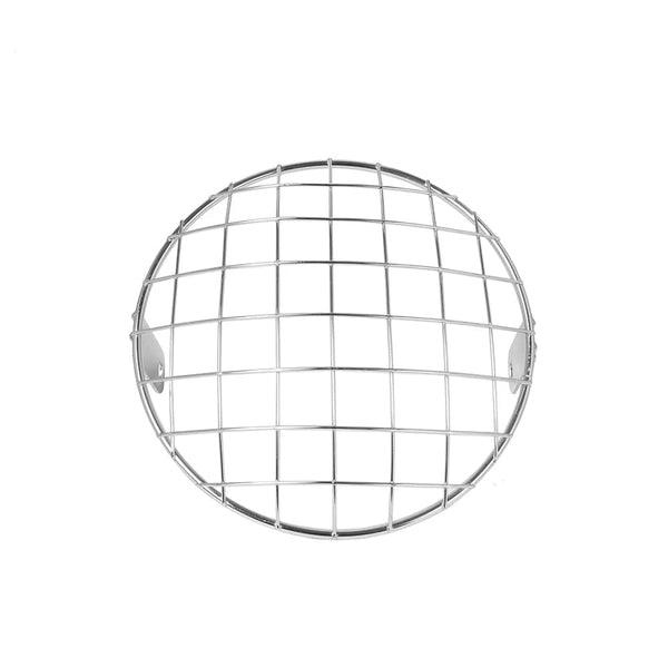 Planet Gates 7INCH New Metal Retro Motorcycle Headlight Protector Cover Fit For Universal Harley Triumph Honda HeadLamp Mesh Grille Lampshade