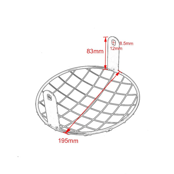 Planet Gates 7INCH New Metal Retro Motorcycle Headlight Protector Cover Fit For Universal Harley Triumph Honda HeadLamp Mesh Grille Lampshade