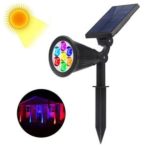 Planet Gates 7LEDs RGB-1pc 1pc 4/7LED Solar Garden Light, Outdoor Waterproof Spotlight, Landscape Tree Lawn RGB Lawn Light With Solar Grass Light