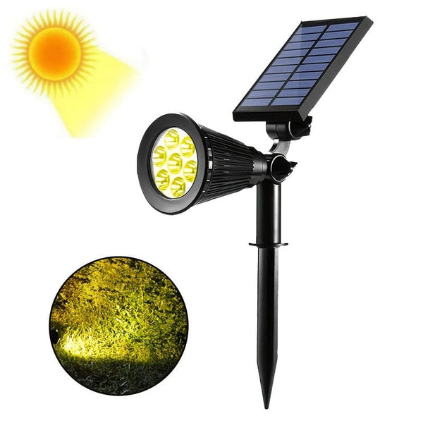 Planet Gates 7LEDs Warm Light-1pc 1pc 4/7LED Solar Garden Light, Outdoor Waterproof Spotlight, Landscape Tree Lawn RGB Lawn Light With Solar Grass Light