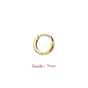 Planet Gates 7mm-gold-1pc Single Minimal Gold Color Tiny Cartilage Hoop Earrings Glossy Earring Piercing Accessory Trendy Small Huggie Women Hoops For Men