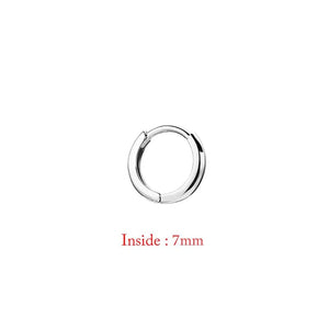 Planet Gates 7mm-silver-1pc Single Minimal Gold Color Tiny Cartilage Hoop Earrings Glossy Earring Piercing Accessory Trendy Small Huggie Women Hoops For Men