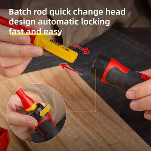Planet Gates 7PCs Deli VDE Insulated Screwdriver Set Slotted Phillips Screw Driver Bits Kit With Tester Pen Electricians Hand Tools