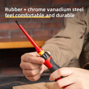 Planet Gates 7PCs Deli VDE Insulated Screwdriver Set Slotted Phillips Screw Driver Bits Kit With Tester Pen Electricians Hand Tools