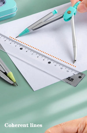Planet Gates 7Pcs/lot Ruler Set Kawaii Geometric Drawing Eraser Kit Back To School Math Compass Set Office School Supplies 2022 Stationery
