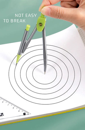 Planet Gates 7Pcs/lot Ruler Set Kawaii Geometric Drawing Eraser Kit Back To School Math Compass Set Office School Supplies 2022 Stationery