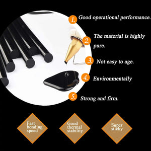 Planet Gates 7X150MM / 1PCS Hot Melt Glue Sticks Body Dent Repair Strong Adhesion Puller Tools Black Melt Glue Stick Paintless Removal Repair Strips