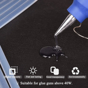 Planet Gates 7X150MM / 1PCS Hot Melt Glue Sticks Body Dent Repair Strong Adhesion Puller Tools Black Melt Glue Stick Paintless Removal Repair Strips