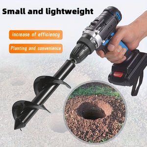 Planet Gates 8.0 Cm * 30.0 Cm 1pc Garden Plant Spiral Drill Bit, Plant Faster With Hex Drive Drill Bit, 8.0 * 30.0 Cm Drill Bit, Horticultural Soil Drilling Tool For Flower Seedling Machine, Bulb Axis Spiral Drilling Planting Hole Excavation Tool
