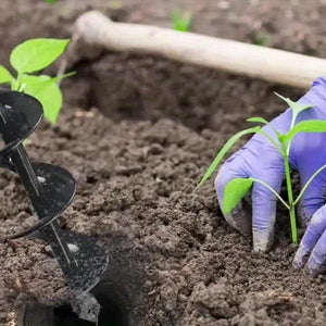 Planet Gates 8.0 Cm * 30.0 Cm 1pc Garden Plant Spiral Drill Bit, Plant Faster With Hex Drive Drill Bit, 8.0 * 30.0 Cm Drill Bit, Horticultural Soil Drilling Tool For Flower Seedling Machine, Bulb Axis Spiral Drilling Planting Hole Excavation Tool