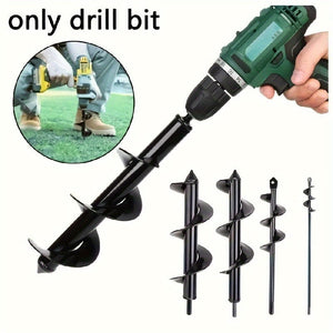 Planet Gates 8.0 Cm * 30.0 Cm 1pc Garden Plant Spiral Drill Bit, Plant Faster With Hex Drive Drill Bit, 8.0 * 30.0 Cm Drill Bit, Horticultural Soil Drilling Tool For Flower Seedling Machine, Bulb Axis Spiral Drilling Planting Hole Excavation Tool