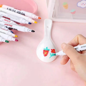 Planet Gates 8/12 Colors Magical Water Floating Pen Set Kids Educational Painting Pen Toy Whiteboard Marker Student Colorful Doodle Water Pen