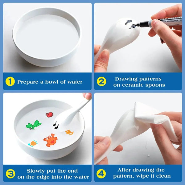 Planet Gates 8/12 Colors Magical Water Floating Pen Set Kids Educational Painting Pen Toy Whiteboard Marker Student Colorful Doodle Water Pen