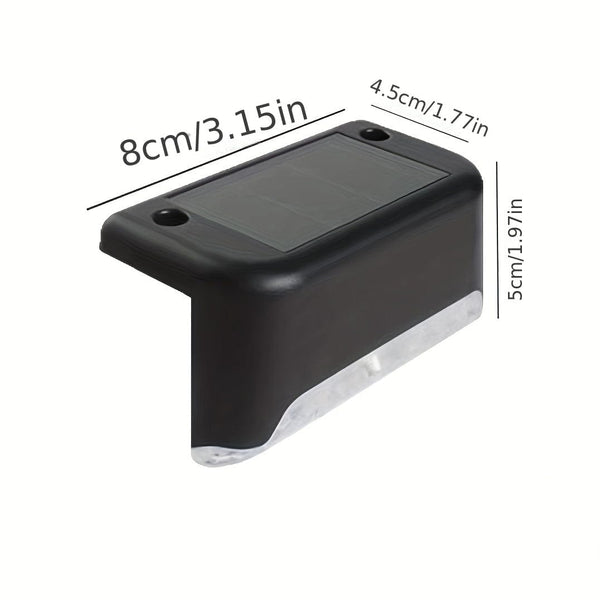 Planet Gates 8/12 Packs Solar Deck Lights Outdoor, LED Step Lights, Waterproof Solar Lights, Balcony Lighting Decoration, Patio Stairs Fence, Outdoor Wall Patio Garden Yard Villa Driveway Path