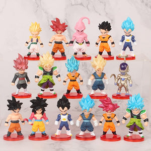 Planet Gates 8-21PCS Dragon Ball Z Set Super Son Goku Vegeta Broly Buu Action Figure Anime Figurines Ultra Instinct Model Gifts Toys