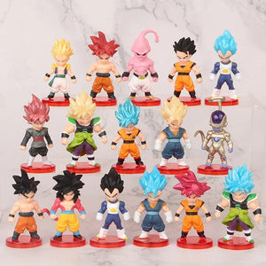 Planet Gates 8-21PCS Dragon Ball Z Set Super Son Goku Vegeta Broly Buu Action Figure Anime Figurines Ultra Instinct Model Gifts Toys