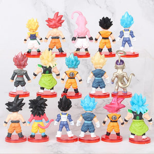 Planet Gates 8-21PCS Dragon Ball Z Set Super Son Goku Vegeta Broly Buu Action Figure Anime Figurines Ultra Instinct Model Gifts Toys