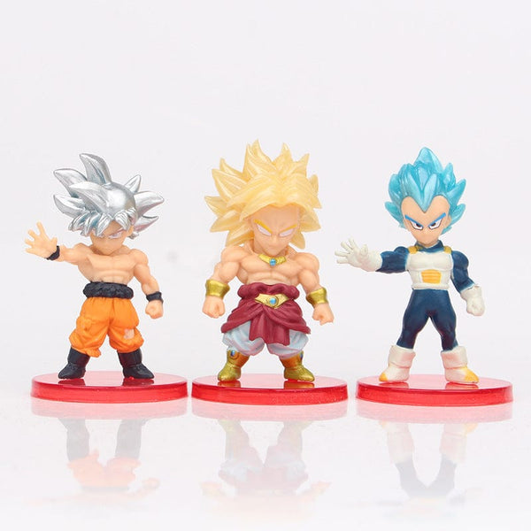 Planet Gates 8-21PCS Dragon Ball Z Set Super Son Goku Vegeta Broly Buu Action Figure Anime Figurines Ultra Instinct Model Gifts Toys