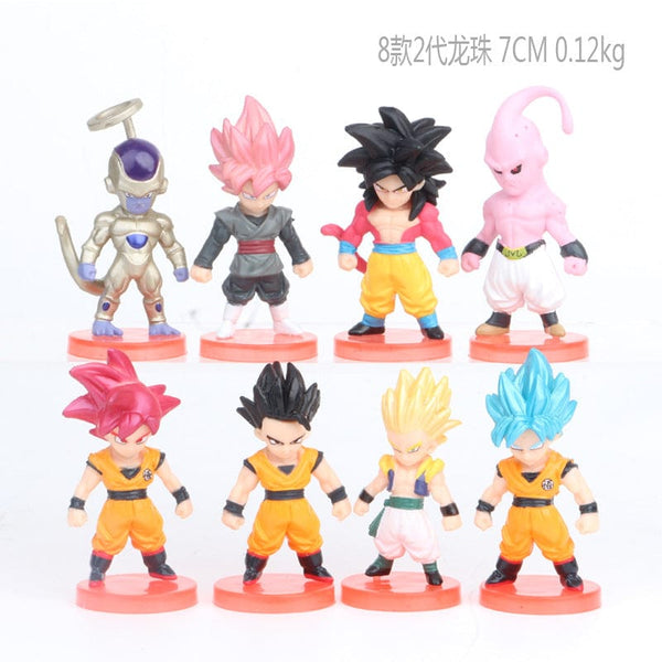 Planet Gates 8-21PCS Dragon Ball Z Set Super Son Goku Vegeta Broly Buu Action Figure Anime Figurines Ultra Instinct Model Gifts Toys