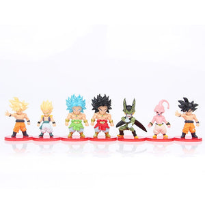 Planet Gates 8-21PCS Dragon Ball Z Set Super Son Goku Vegeta Broly Buu Action Figure Anime Figurines Ultra Instinct Model Gifts Toys