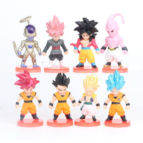 Planet Gates 8-21PCS Dragon Ball Z Set Super Son Goku Vegeta Broly Buu Action Figure Anime Figurines Ultra Instinct Model Gifts Toys