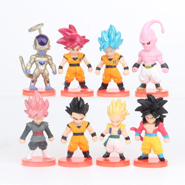 Planet Gates 8-21PCS Dragon Ball Z Set Super Son Goku Vegeta Broly Buu Action Figure Anime Figurines Ultra Instinct Model Gifts Toys