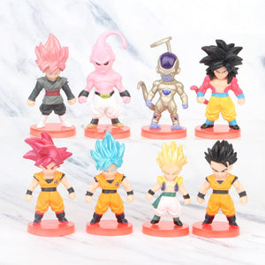 Planet Gates 8-21PCS Dragon Ball Z Set Super Son Goku Vegeta Broly Buu Action Figure Anime Figurines Ultra Instinct Model Gifts Toys