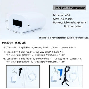 Planet Gates 8/4/2 Head Automatic Watering Pump Controller Flowers Plants Home Sprinkler Drip Irrigation Device Pump Timer System Garden