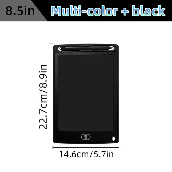 Planet Gates 8.5 inch Black 6.5/8.5/10/12 inch LCD Writing Tablet Drawing Board Montessori Educational Toys for Children Drawing Toys for Kids Boys Gifts
