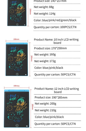 Planet Gates 8.5 Inch LCD Writing Tablet Drawing Board Graffiti Sketchpad Mgaic Erasable Handwriting Pad Toys for Kids Boys Gifts