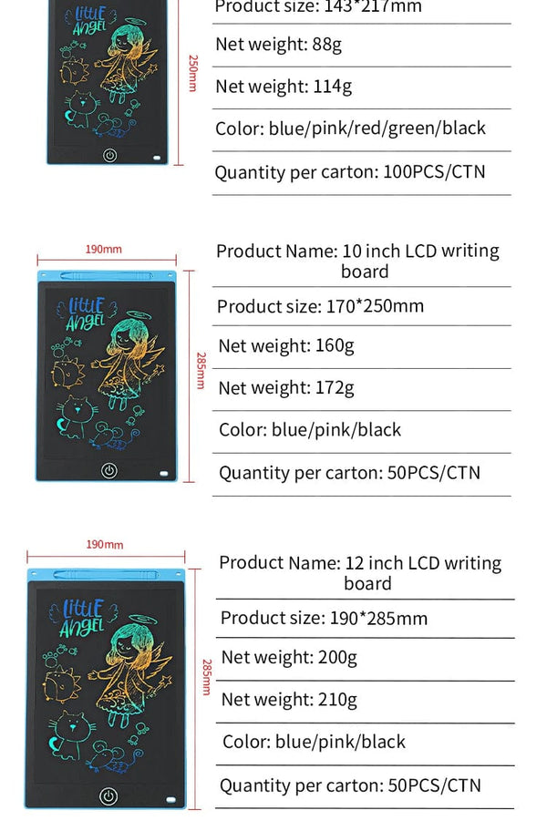 Planet Gates 8.5 Inch LCD Writing Tablet Drawing Board Graffiti Sketchpad Mgaic Erasable Handwriting Pad Toys for Kids Boys Gifts