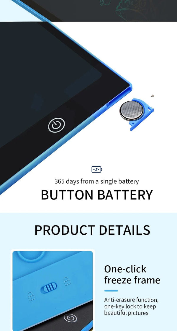 Planet Gates 8.5 Inch LCD Writing Tablet Drawing Board Graffiti Sketchpad Mgaic Erasable Handwriting Pad Toys for Kids Boys Gifts